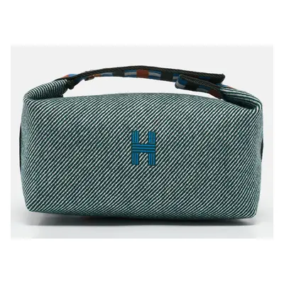 Hermes Vert Foret Wool Small Bride-a-Brac Natte Pouch