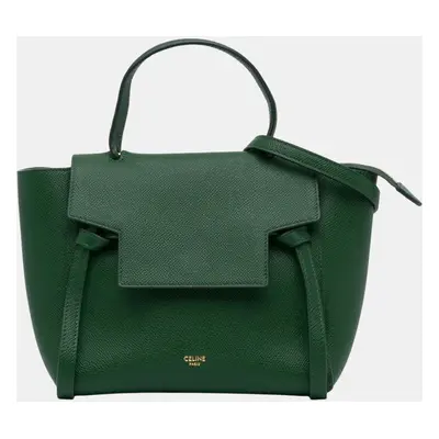 Celine Green Leather Nano Belt Bag