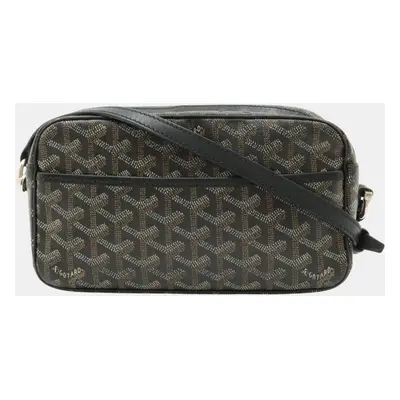 Goyard Black Coated Canvas Leather Pouch