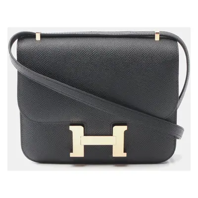 Hermes Black Constance Mini Shoulder Bag