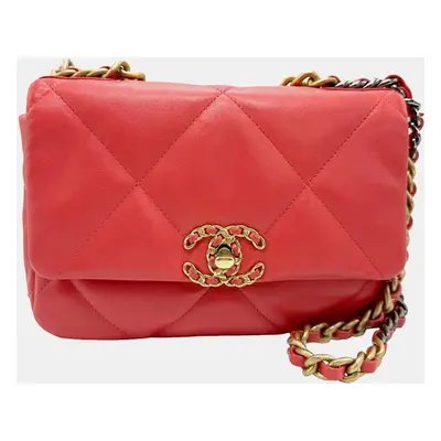 Chanel Red Leather Small Shoulder Bag