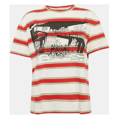 Stella McCartney Multicolor Striped Print Crew Neck T-Shirt