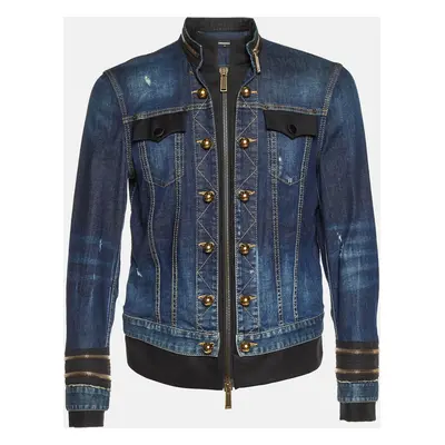 Dsquared2 Navy Blue Zip-Up Officer Jacket