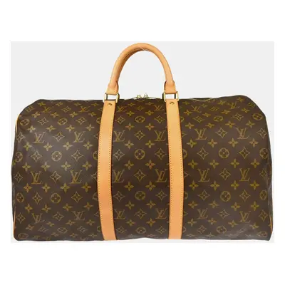 Louis Vuitton Monogram Canvas Keepall Duffle Bag