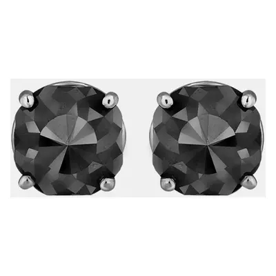 14K White Gold Black Stone Stud Earrings (Appox 7.00 cts)