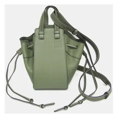 Loewe Green Leather Hammock Drawstring Mini Shoulder Bag