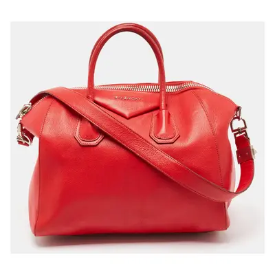 Givenchy Red Leather Antigona Satchel