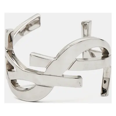 Saint Laurent Opyum Silver Tone Open Cuff Bracelet