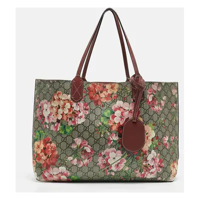 Gucci Multicolor GG Supreme Canvas Blooms Reversible Tote