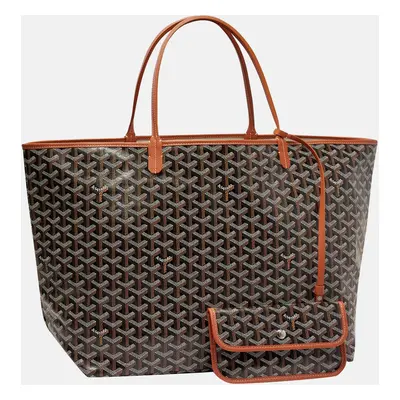 Goyard Black & Tan Goyardine Coated Canvas and Leather Saint Louis GM Tote Bag