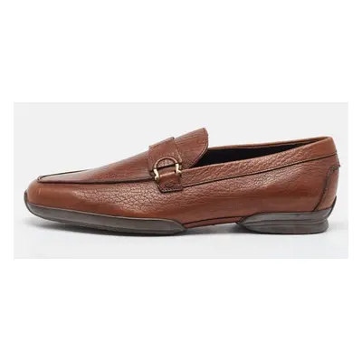 Salvatore Ferragamo Tan Leather Slip On Loafers Size 41.5