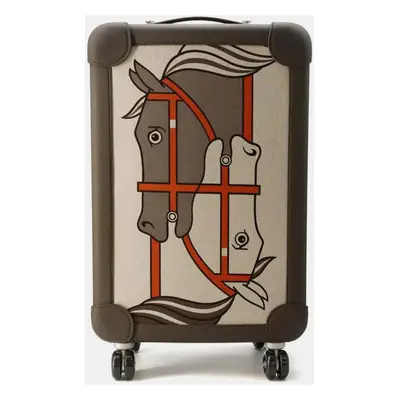 Hermes Steeple Etain Toile H, Plume Taurillon, Legat Rolling Mobility Suitcase