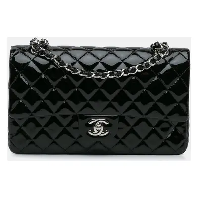 Chanel Black Medium Classic Patent Double Flap