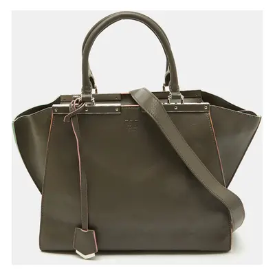 Fendi Dark Grey Leather 3Jours Tote