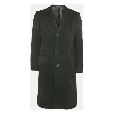 Boss Selection by Hugo Boss Black Cashmere Blend Felt Mid-Length Coat