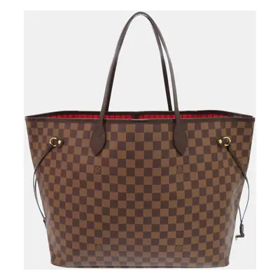 Louis Vuitton Brown Coated Canvas Damier Ebene Neverfull GM Tote Bag