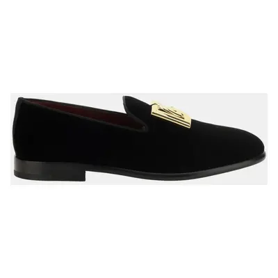 Dolce & Gabbana Dg Logo Plaque Slip-On Loafers Black IT