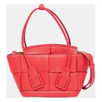 Bottega Veneta Red Leather Mini The Arco Handbag