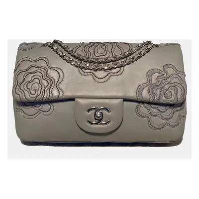 Chanel Camellia Follies Embroidered Medium Classic Flap