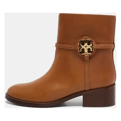 Tory Burch Brown Leather Ankle Length Boots Size