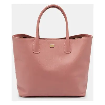 Dolce & Gabbana Old Rose Leather Miss Alma Tote