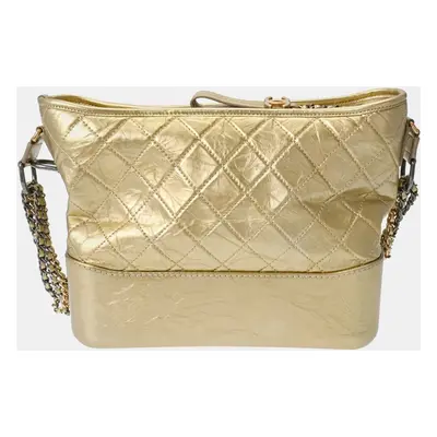 Chanel Gold Leather Gabrielle Shoulder Bags