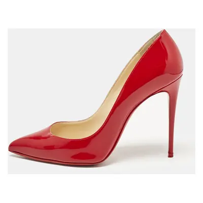 Christian Louboutin Red Patent Leather Pigalle Follies Pumps Size 38.5