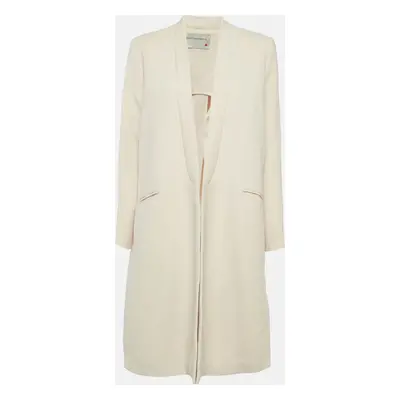 Maison Rabih Kayrouz Beige Wool Slit Detail Overcoat