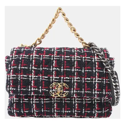 Chanel Chanel Matelasse Shoulder Bag Fabric Navy Multicolor