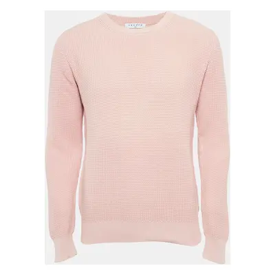 Sandro Pink Cotton Knit Crew Neck Jumper