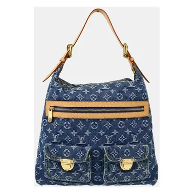 Louis Vuitton Blue Monogram Denim Baggy GM Shoulder Bag