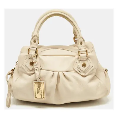 Marc by Marc Jacobs Off White Leather Classic Q Baby Groovee Satchel