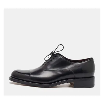 Salvatore Ferragamo Black Leather Lace Up Oxfords Size 41.5