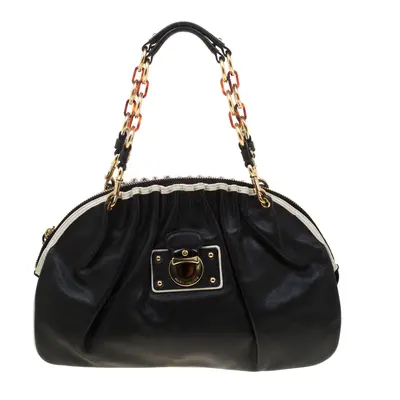 Marc Jacobs Black Leather Capra Satchel