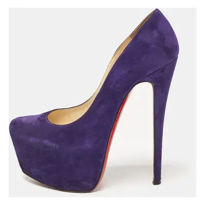 Christian Louboutin Purple Suede Daffodile Platform Pumps Size