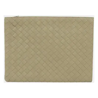 Bottega Veneta Intrecciato Half Zipper Pouch