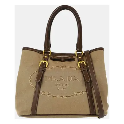 Prada Brown Leather Tote Bag