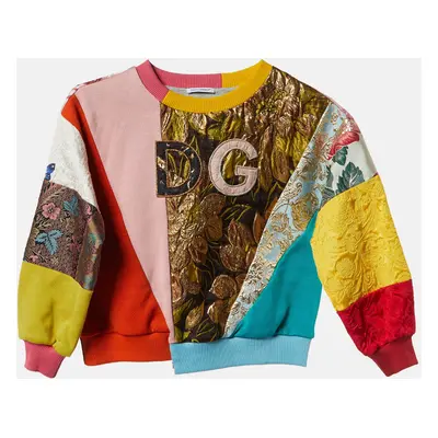 Dolce & Gabbana Multicolor Brocade Patchwork Jumper Yrs