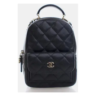 Chanel Mini Black Caviar Classic Backpack