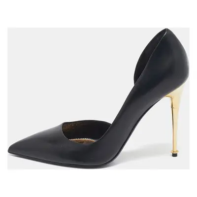 Tom Ford Black Leather Pointed Toe D'Orsay Pumps Size