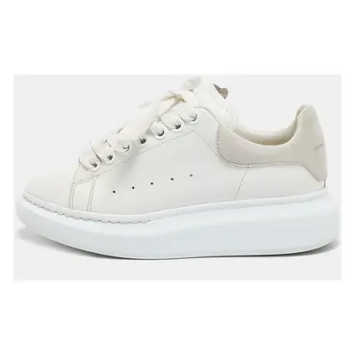 Alexander McQueen Off White Leather Larry Sneakers Size 35.5