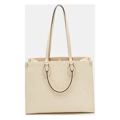 Louis Vuitton Cream Monogram Empriente Leather Giant Onthego MM Bag