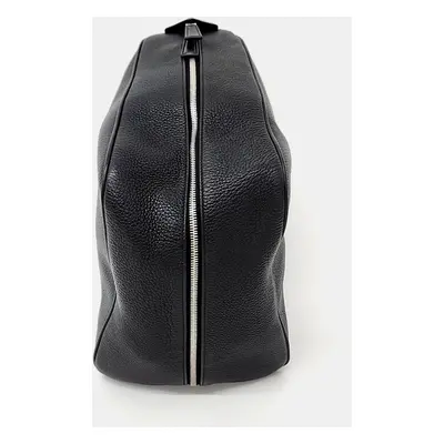 Prada Black Leather Triangle Backpack