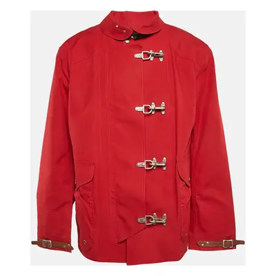 Polo Ralph Lauren Red Cotton Clasp Detail Fireman Jacket