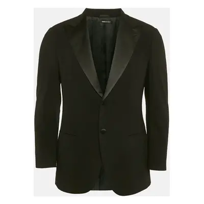 Giorgio Armani Black Wool Single Breasted Blazer