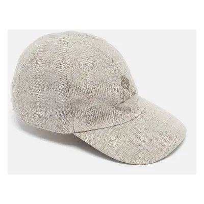 Loro Piana Grey Linen Baseball Cap