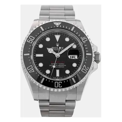 Rolex Black Stainless Steel Sea Dweller Automatic Men's Wristwatch mm