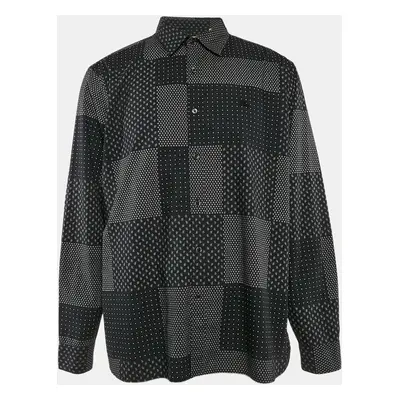 Burberry London Black Bandana Print Cotton Long Sleeve Shirt