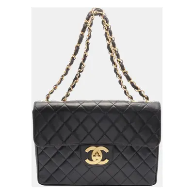 Chanel Black Jumbo Classic Lambskin Single Flap