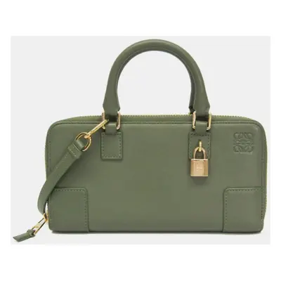 Loewe Green Leather Amazona Shoulder Bag